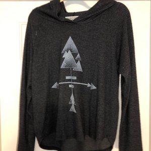 Aztec grey hoodie sweatshirt